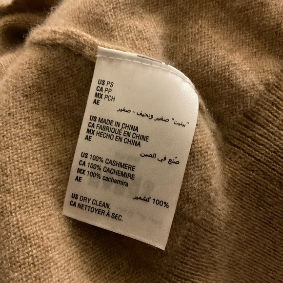 CASHMERE CLUB LUXURY PS tan sweater blouse crew neck long sleeve - Picture 7 of 9